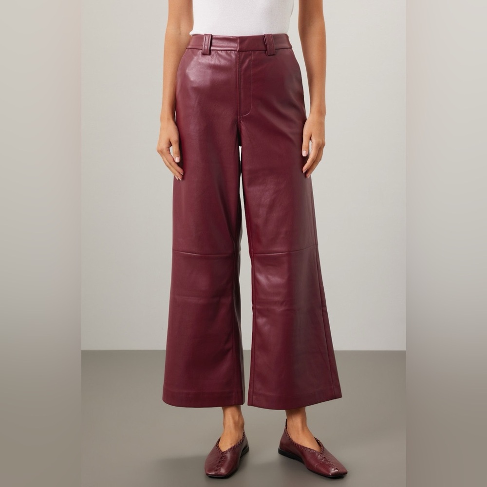 Joe's Jeans Mia Vegan Leather Pants in Red Faux Leather, 31